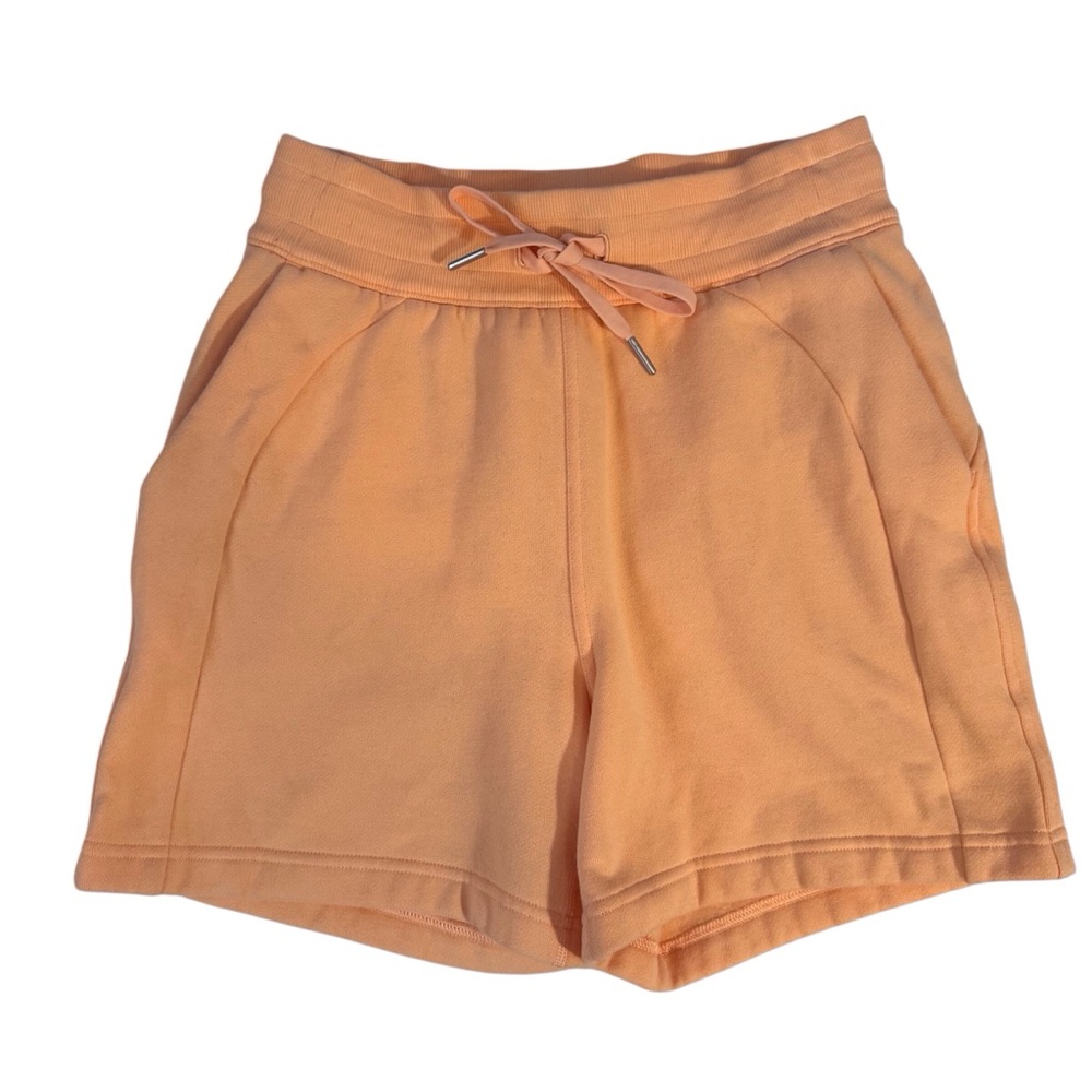Lululemon Size 4 Orange Scuba High Rise Shorts Lounge Athletic Athleisure Casual - Picture 2 of 8